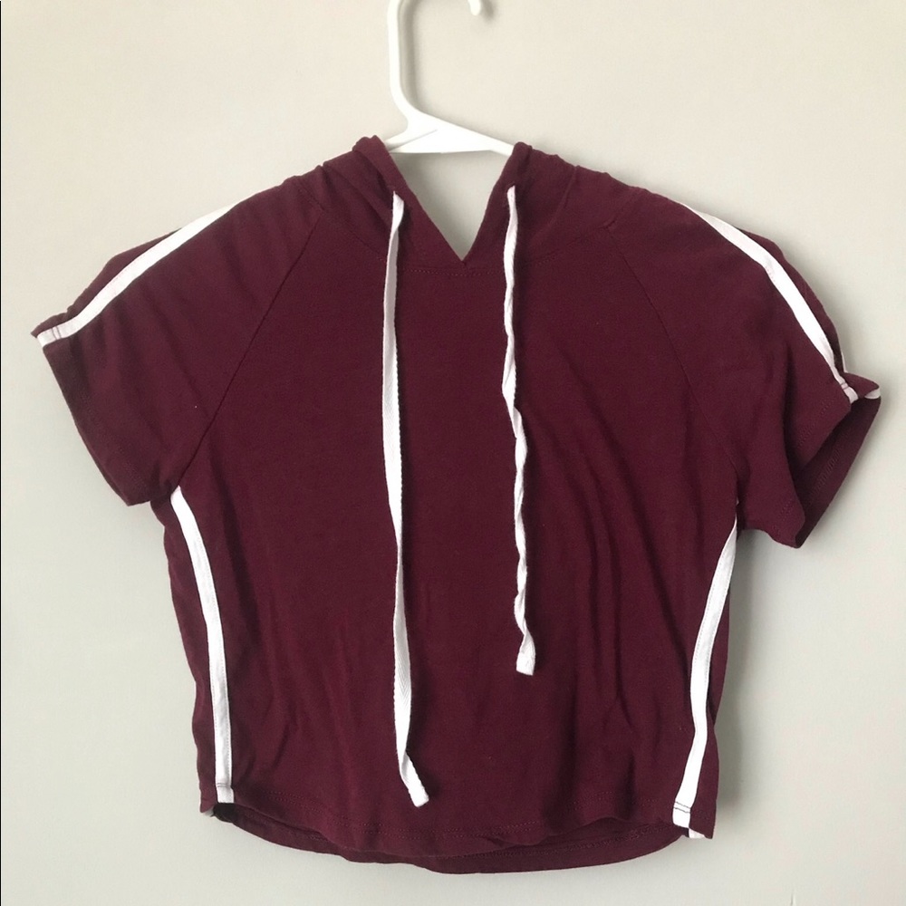 Crop top with hood